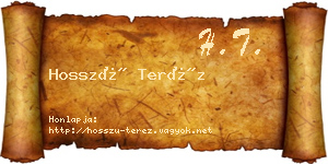 Hosszú Teréz névjegykártya