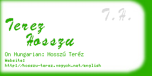 terez hosszu business card